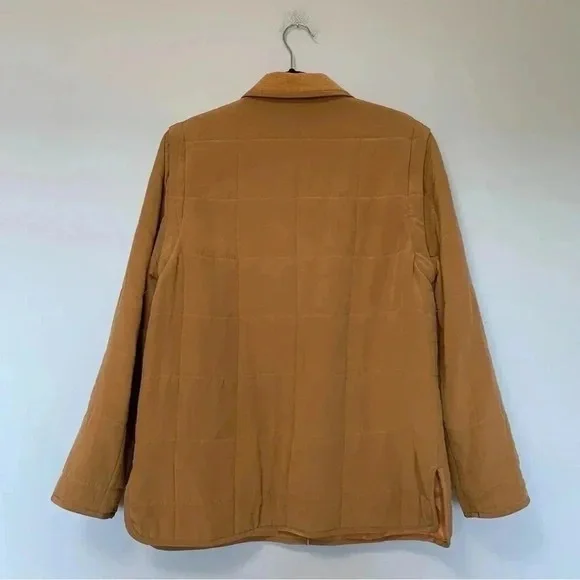 Diane Von Furstenberg yellow mtard 100 silk 2 in 1 jacket vest - Picture 3 of 3